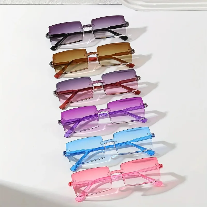Sunglasses Uv400 - 6PCS Rectangle Fashion Sunglasses For Women