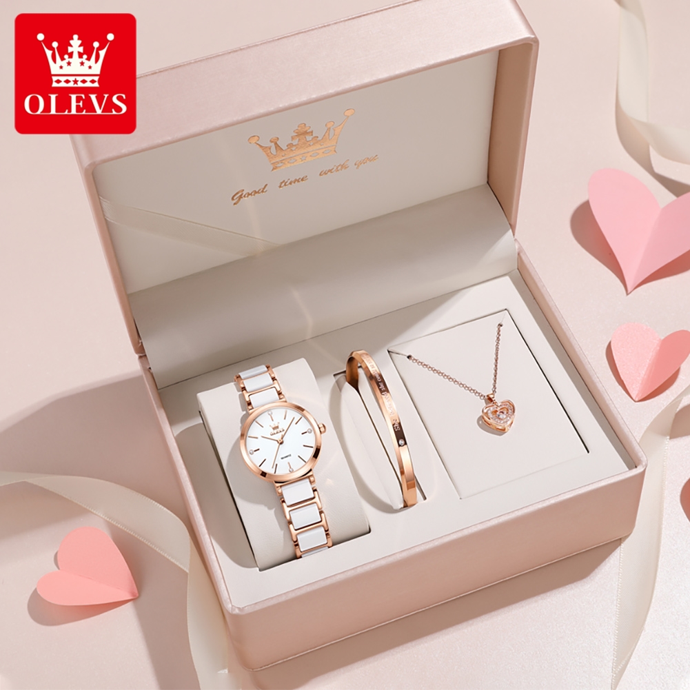 Luxury Gift Set - OLEVS Women Watch 5877 Luxury Elegant