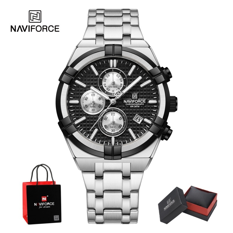 Luxury Watch Men - NAVIFORCE Men Quartz Chronograph Watch Waterproof
