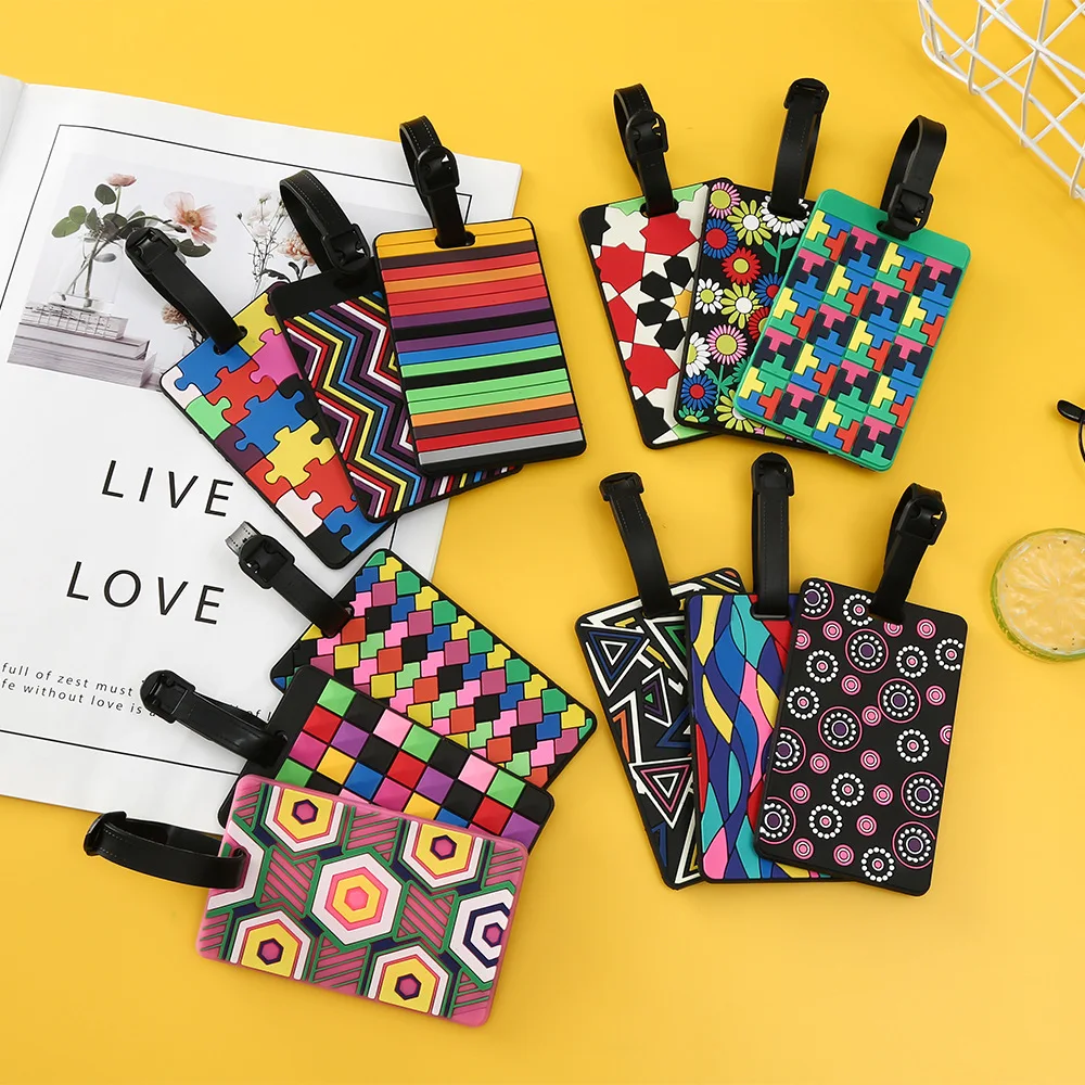 Travel Luggage Set - 1PCS Geometric Luggage Tags Suitcase ID