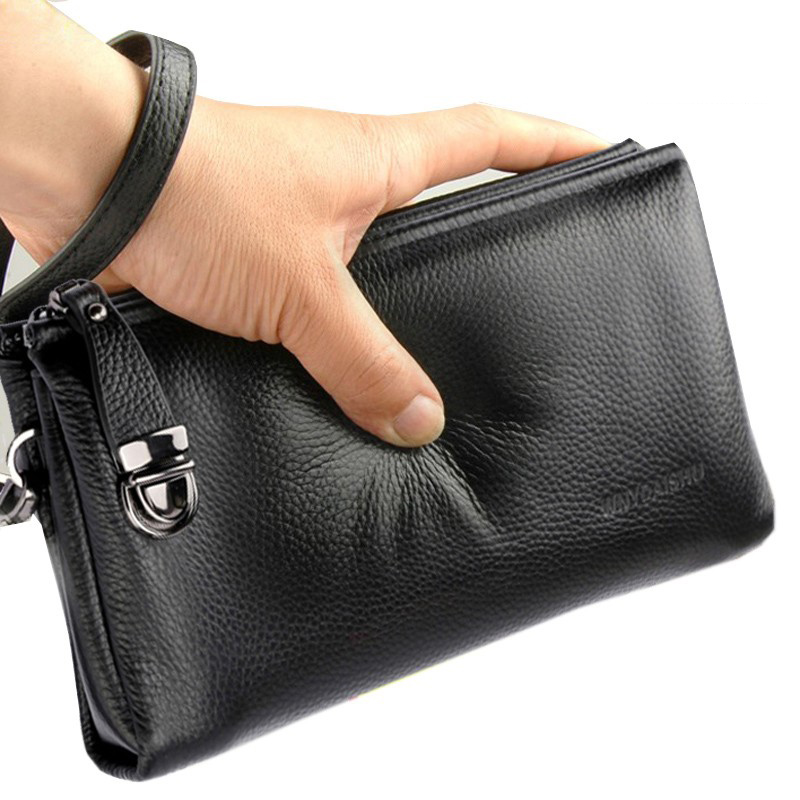 Leather Wallet Men - 2025 Hand Bag Men Real Cowhide