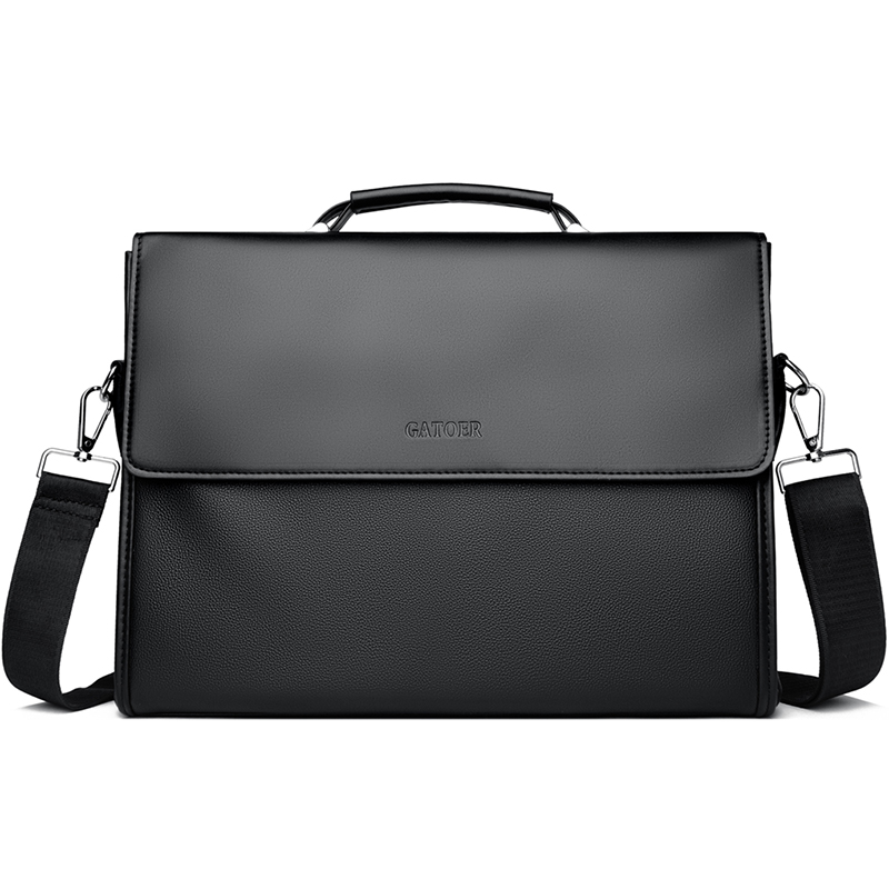 Leather Briefcase - Men's Business Casual Handbag Shoulder Bag