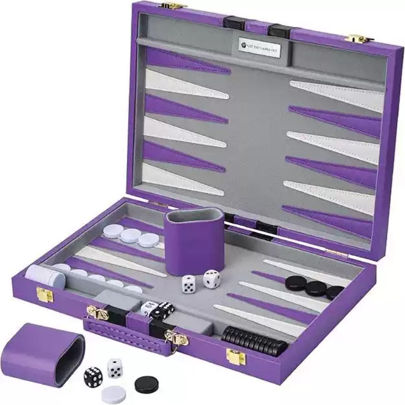 Luxury Gift Set - 11 Inch PU Leather Chess Set