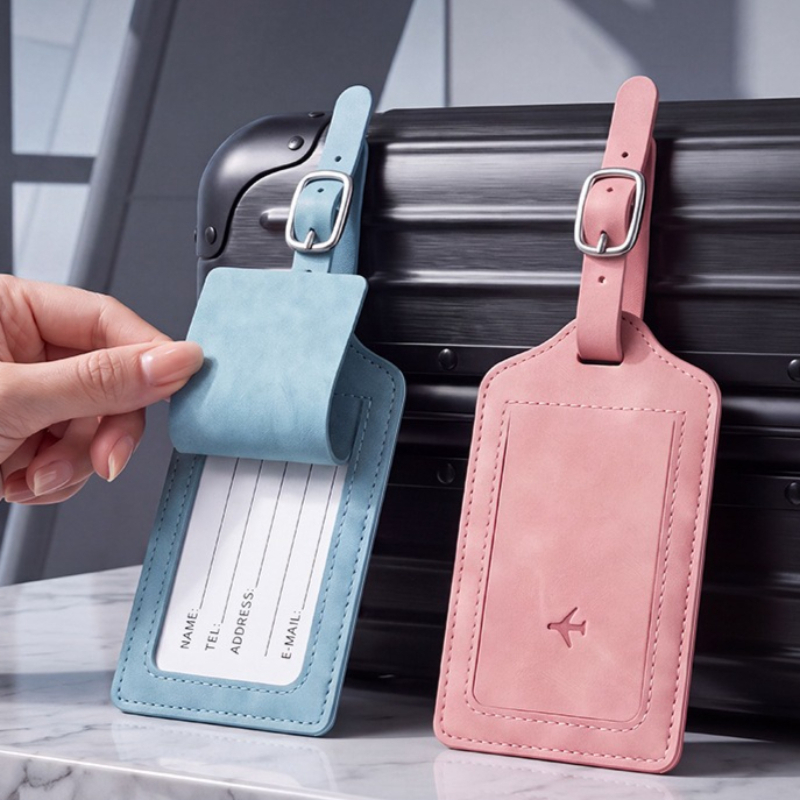 Travel Luggage Set - 1PC PU Leather Luggage Tag Women