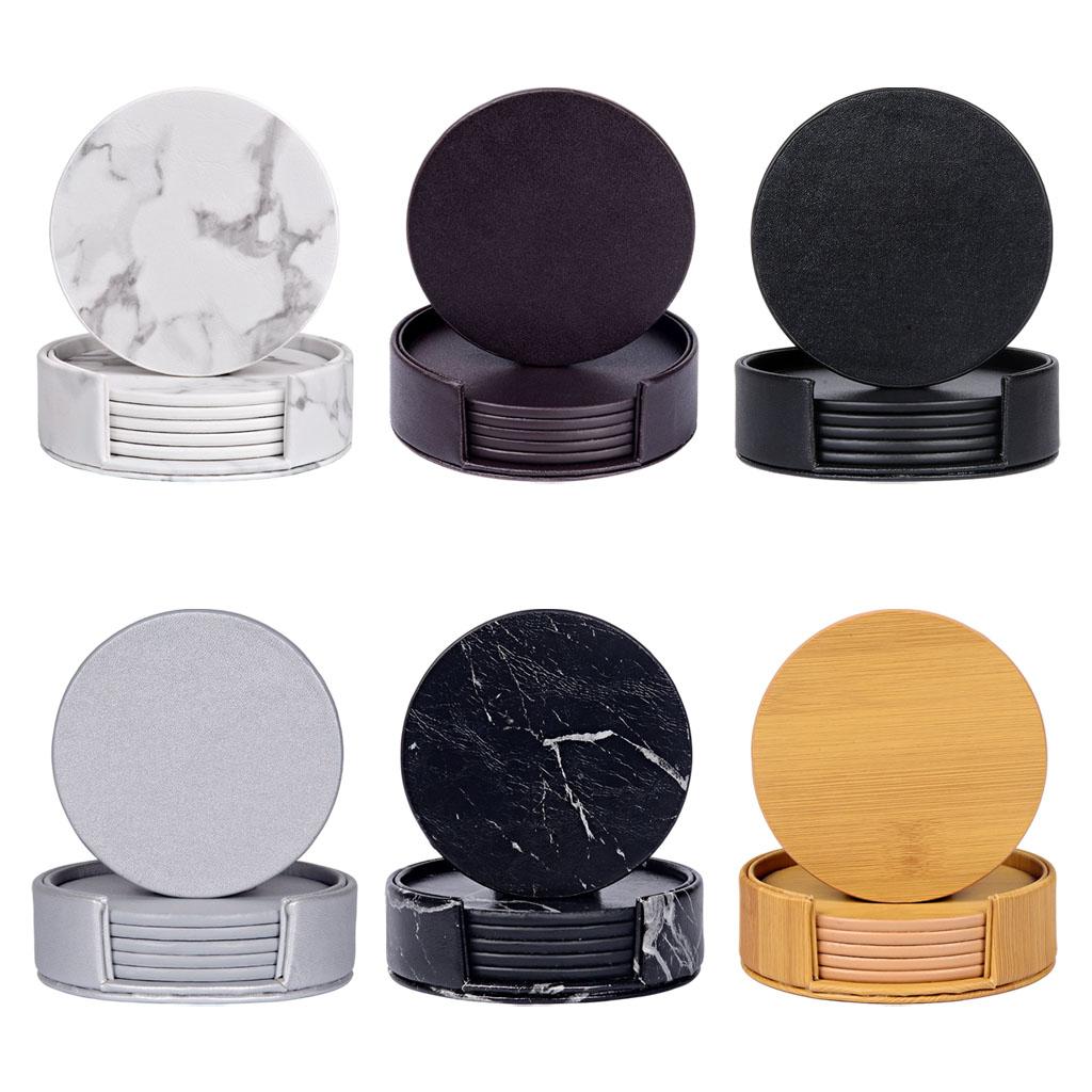 Round Marble Coasters with Hol - Marble Coaster Set recension och pris