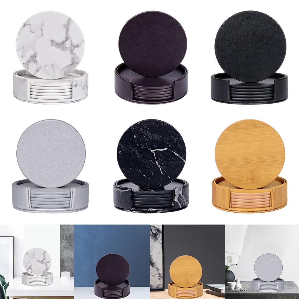 Round Marble Coasters with Hol - Marble Coaster Set recension och pris