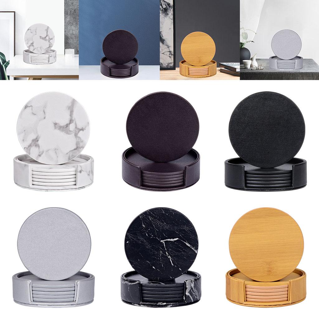 Round Marble Coasters with Hol - Marble Coaster Set recension och pris