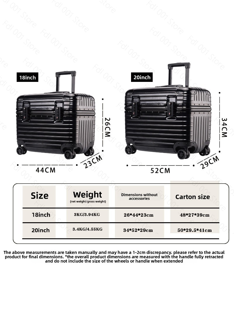 Upper flip cover aluminum fram - Travel Luggage Set recension och pris