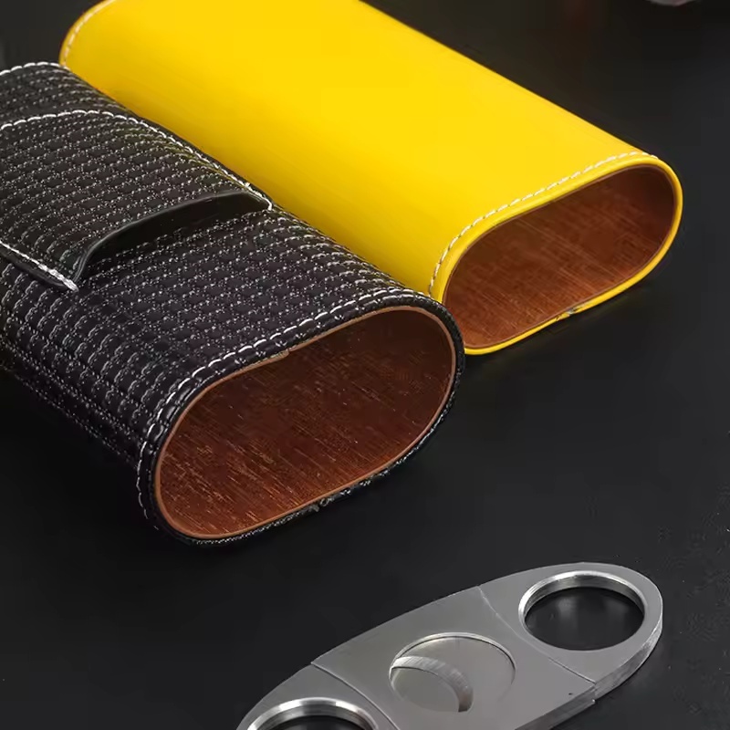 Portable Leather Cigar Humidor - Premium Cigar Case recension och pris