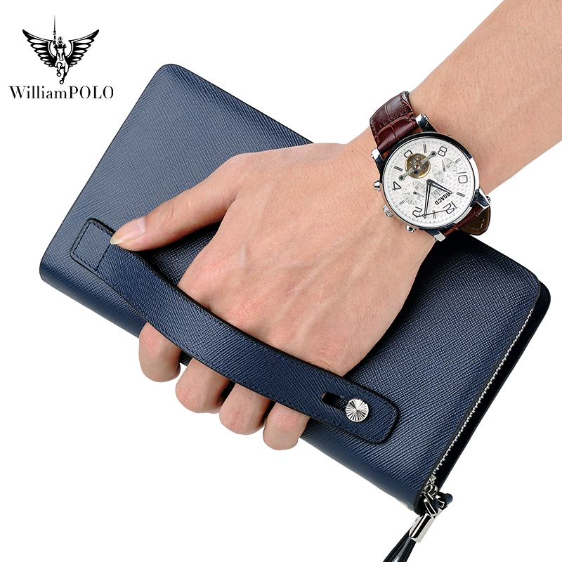 WILLIAMPOLO Luxury Men's Leath - Leather Wallet Men recension och pris