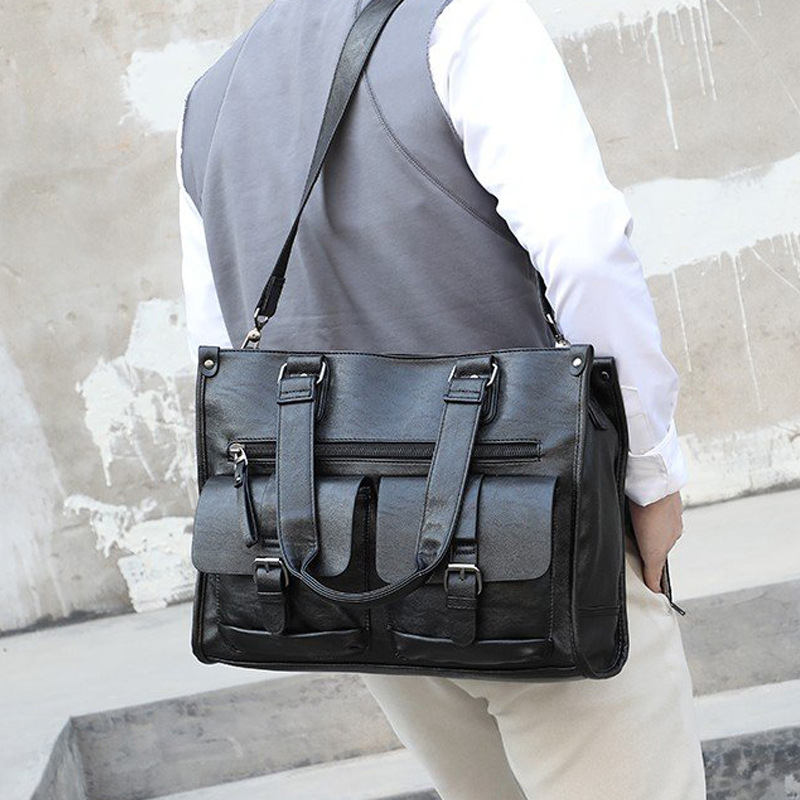 PU Leather Shoulder Briefcase  - Leather Briefcase recension och pris