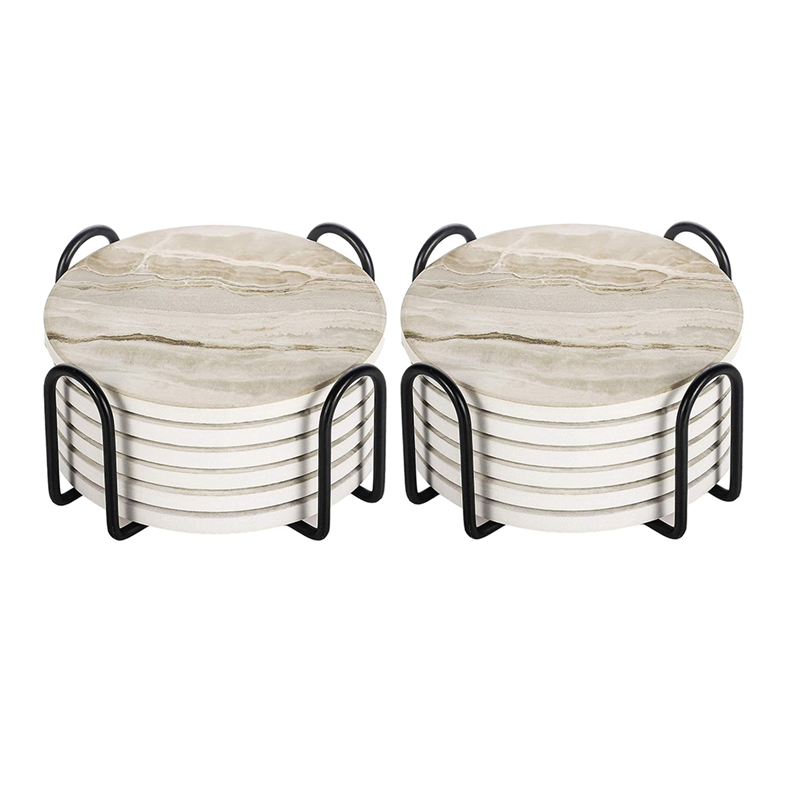 AT05-Absorbent Coaster Sets Ma - Marble Coaster Set recension och pris