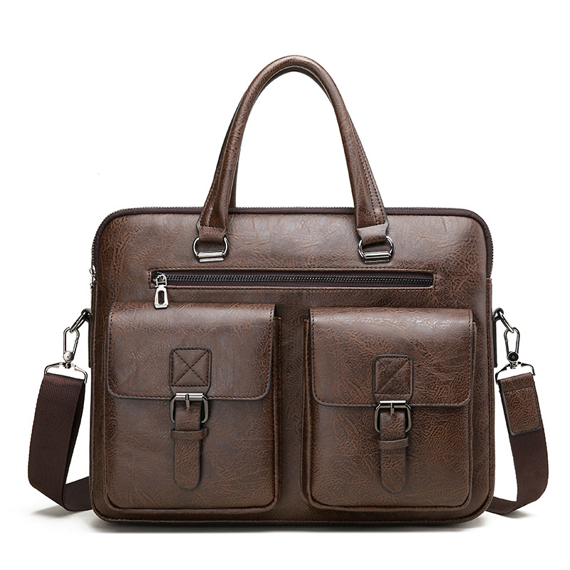 Luxury Brand Man Business Brie - Leather Briefcase recension och pris