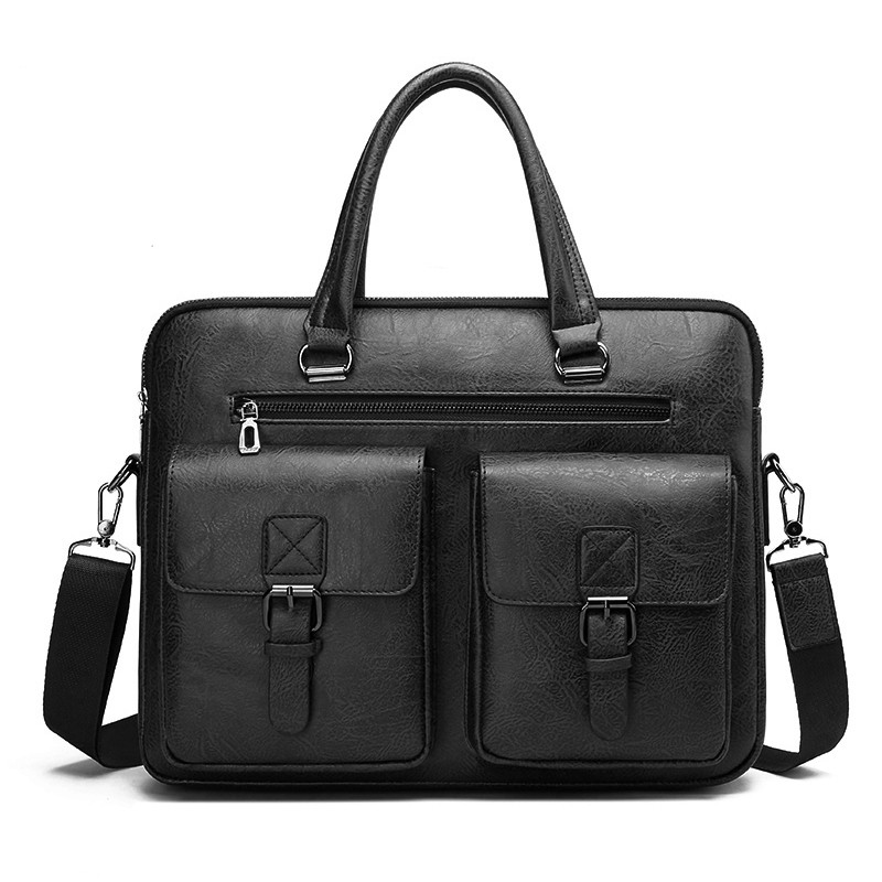 Luxury Brand Man Business Brie - Leather Briefcase recension och pris
