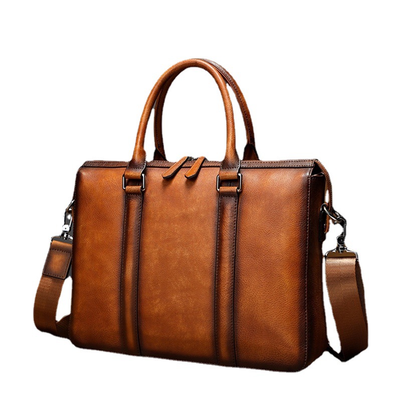 YETTIES Business Top Grain Lea - Leather Briefcase recension och pris