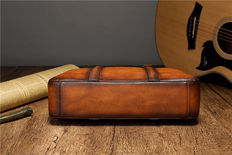 YETTIES Business Top Grain Lea - Leather Briefcase recension och pris