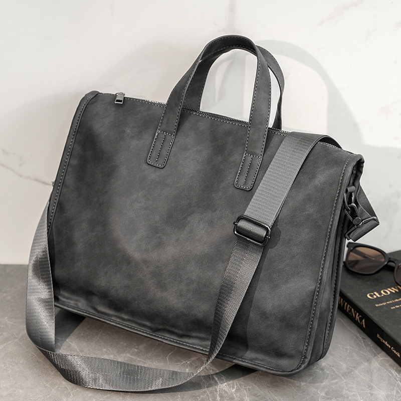 Casual Business Men's Handbag  - Leather Briefcase recension och pris