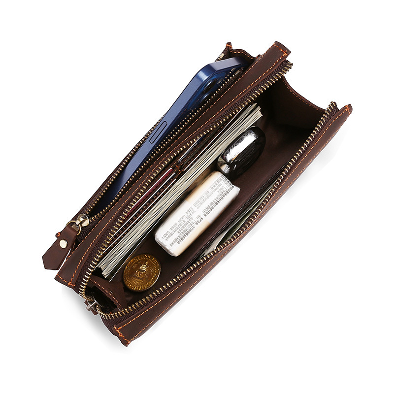 Men's Clutches Long Handbag Bu - Leather Wallet Men recension och pris