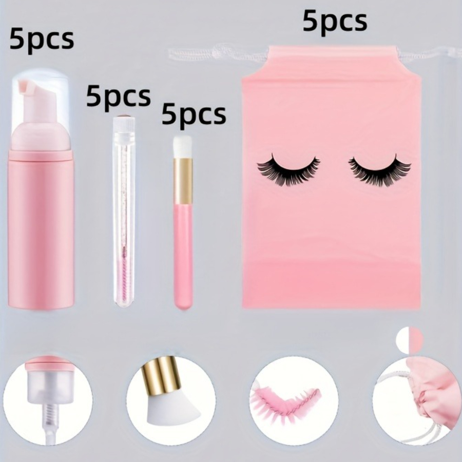20Pcs Lash Care Kit - 5 Foam P - Travel Luggage Set recension och pris