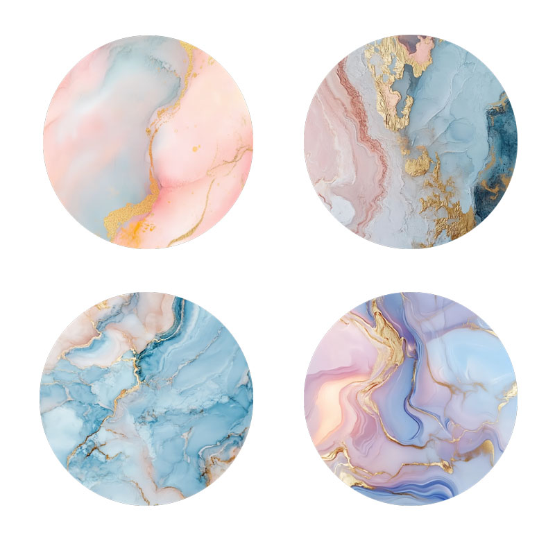 4 Pieces of Marble Pattern Pri - Marble Coaster Set recension och pris