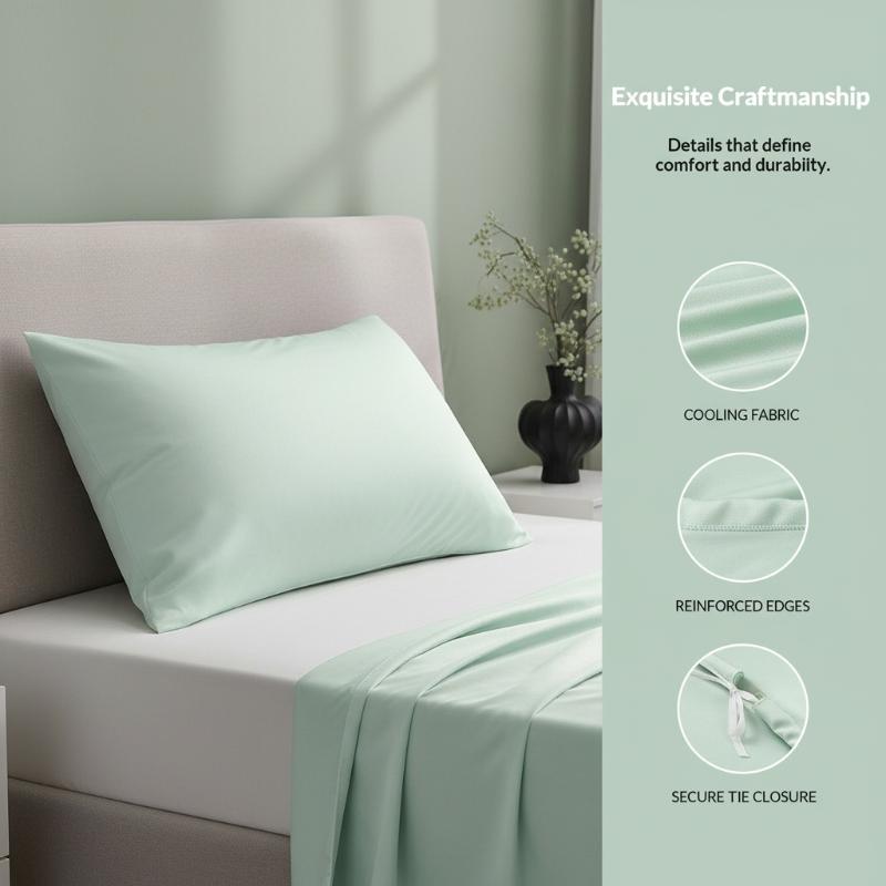 New！Summer Cooling Ice Silk Pi - Silk Pillowcase recension och pris