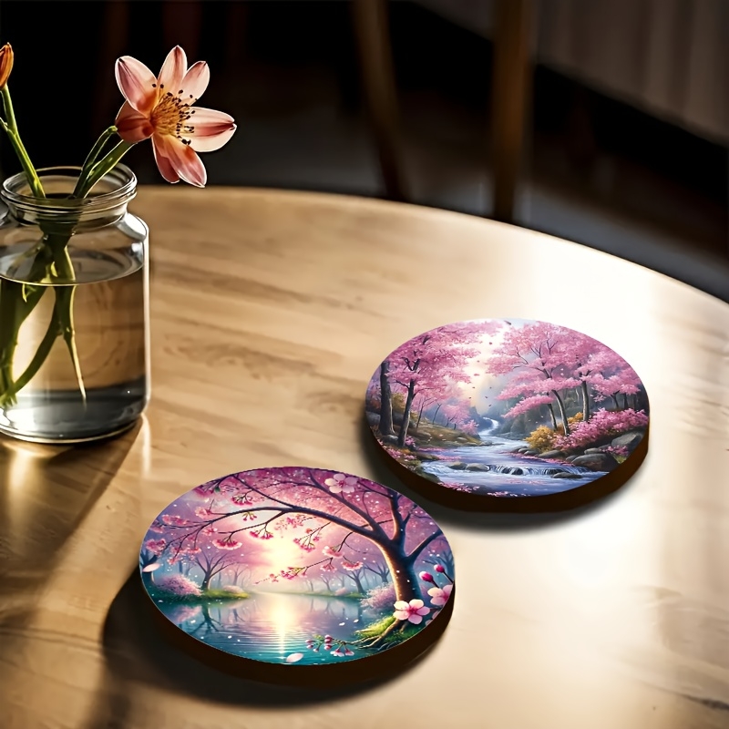 4/6pcs Wooden Coasters Featuri - Marble Coaster Set recension och pris