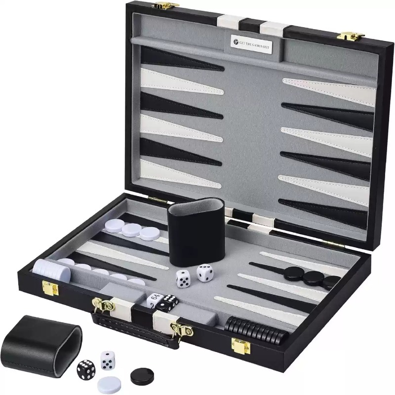 11 Inch PU Leather Chess Set B - Luxury Gift Set recension och pris