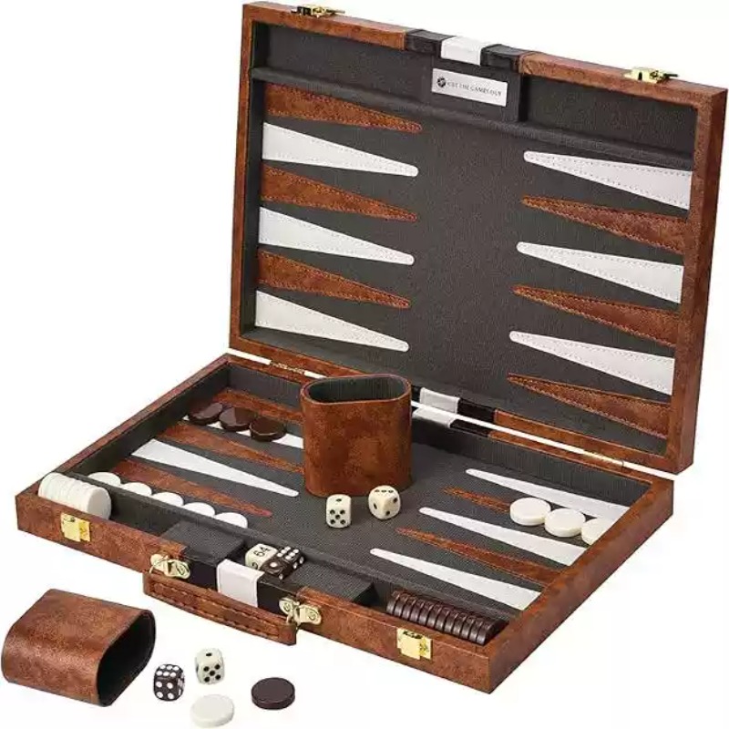 11 Inch PU Leather Chess Set B - Luxury Gift Set recension och pris