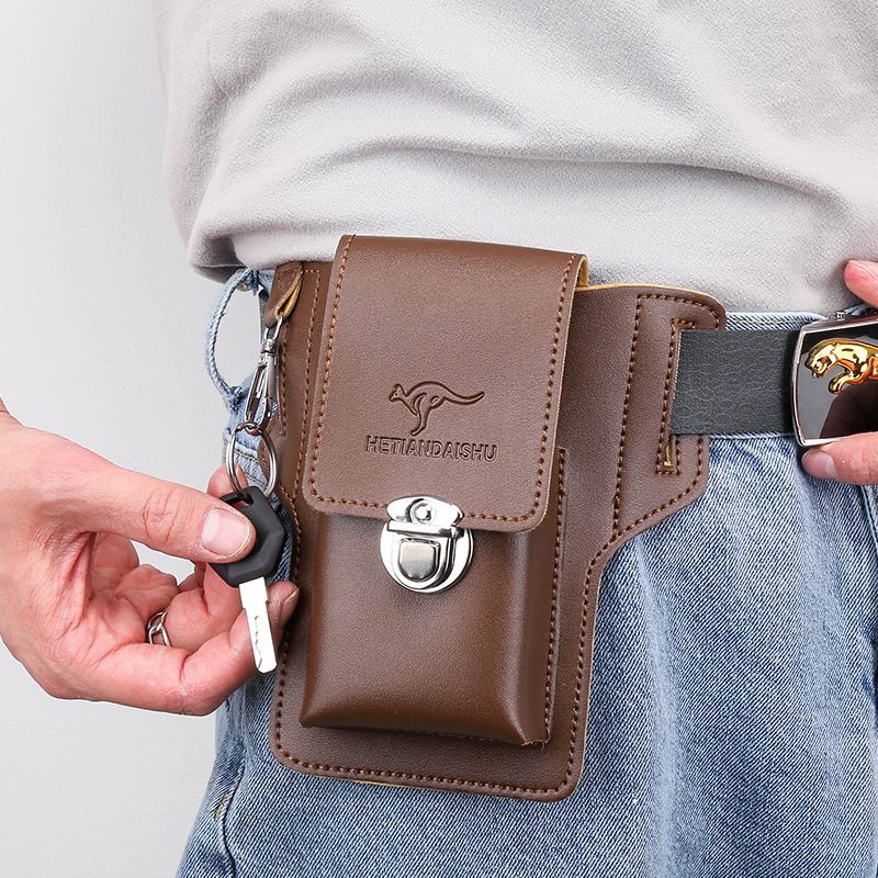 Men Belt Cellphone Loop Holste - Leather Wallet Men recension och pris