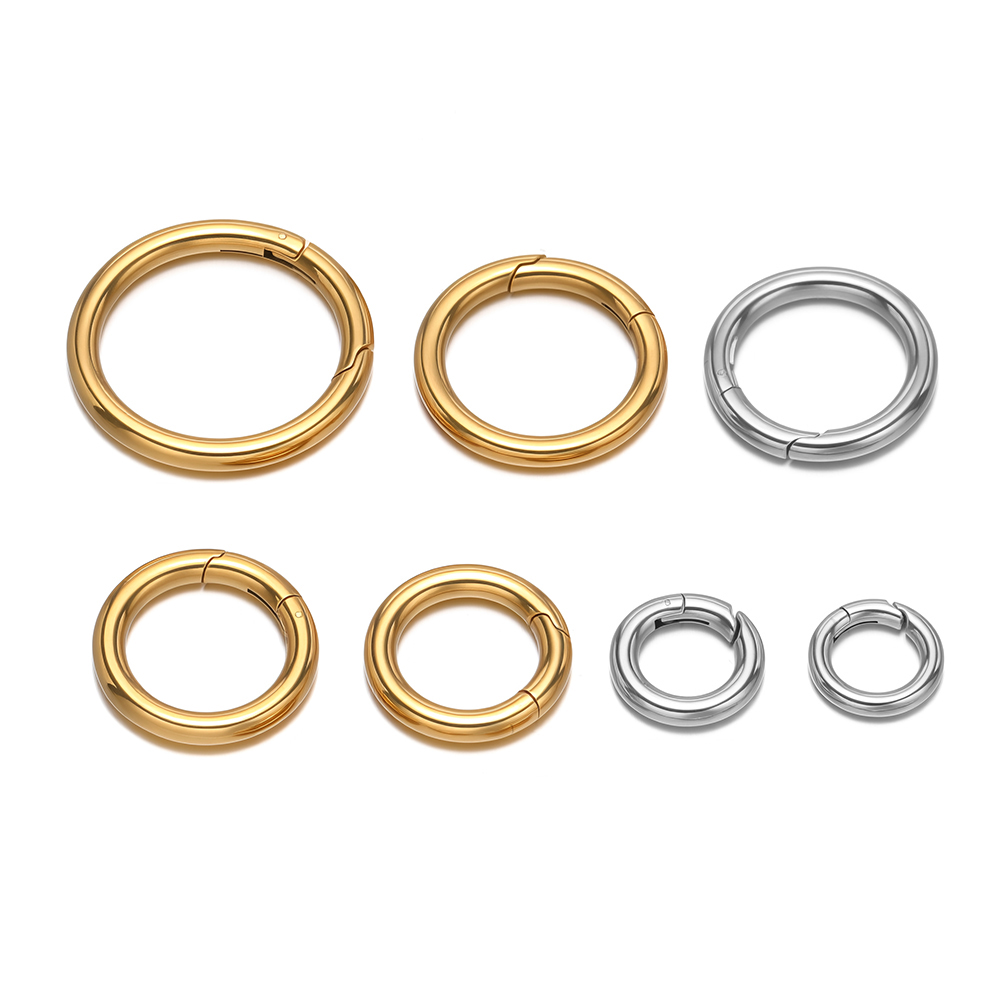 2Pcs/Lot Round Spring Clasps S - Gold Plated Jewelry recension och pris