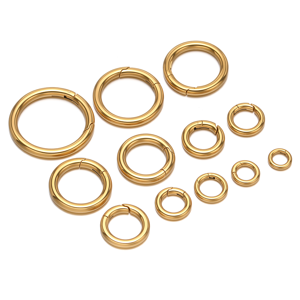 2Pcs/Lot Round Spring Clasps S - Gold Plated Jewelry recension och pris