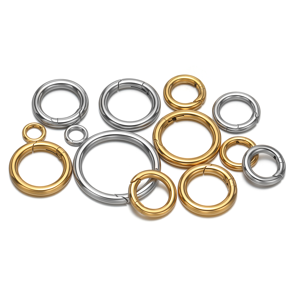 2Pcs/Lot Round Spring Clasps S - Gold Plated Jewelry recension och pris