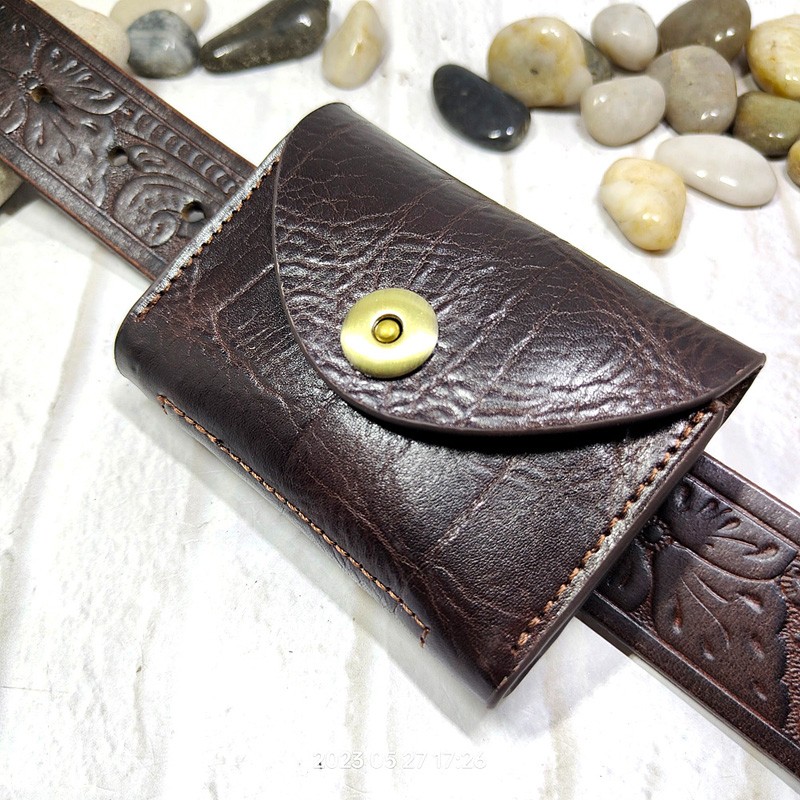 Blongk Mini Waist Bag Thin Bel - Leather Wallet Men recension och pris
