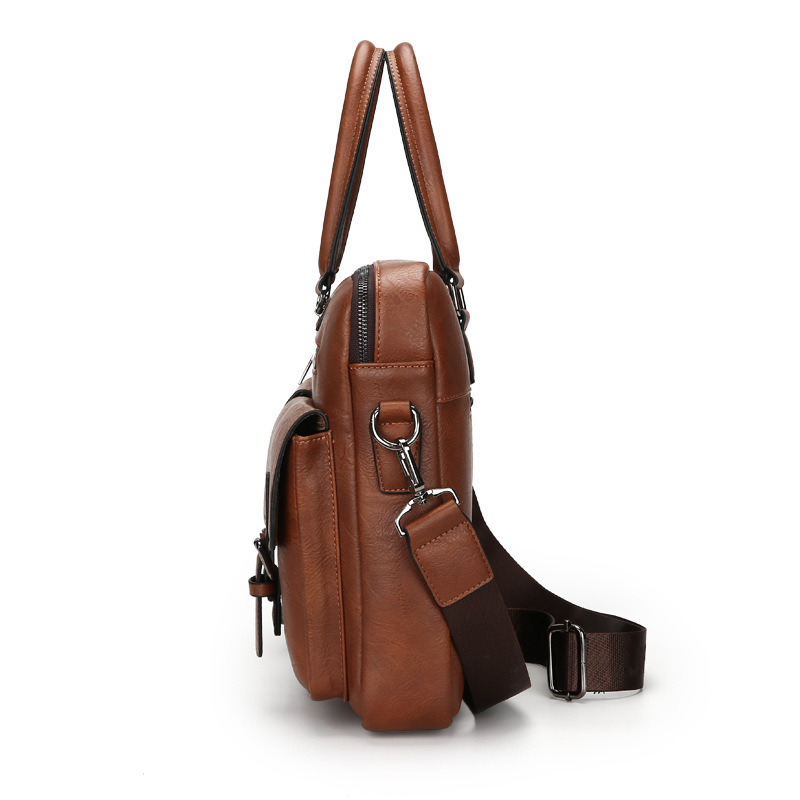CFUN YA New Man Handbag 14 Inc - Leather Briefcase recension och pris