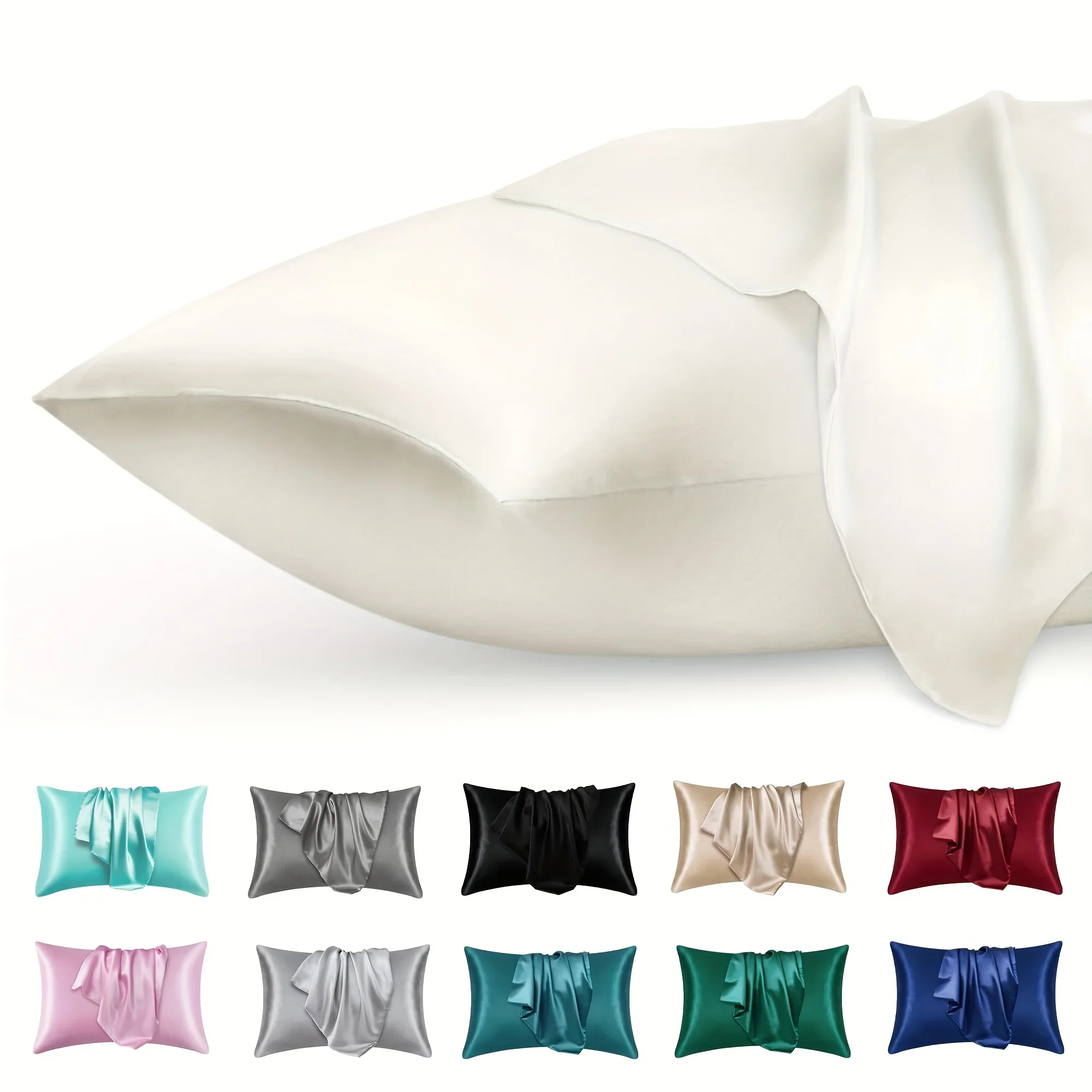 2pcs Luxury Satin Envelope Pil - Silk Pillowcase recension och pris