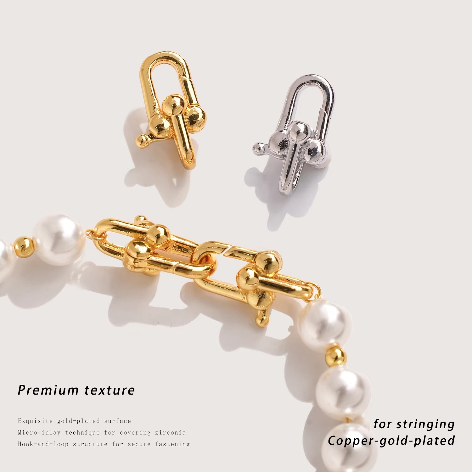 18K Gold Plated Press Clasp, D - Gold Plated Jewelry recension och pris