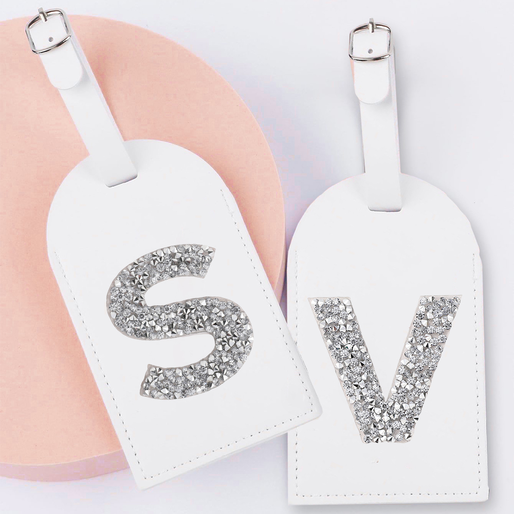 A-Z Rhinestone Monogram Leathe - Travel Luggage Set recension och pris