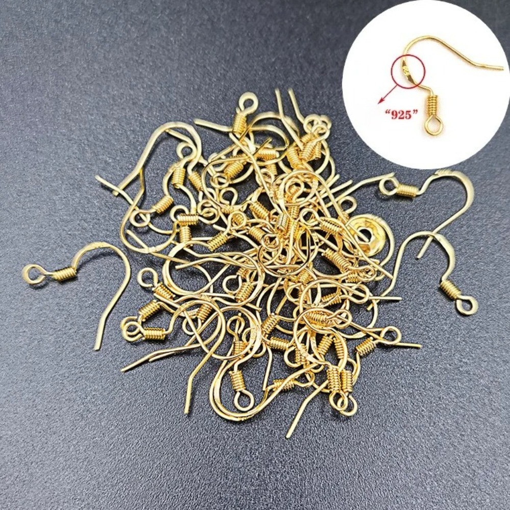 Gold Plated Earring Hooks 100P - Gold Plated Jewelry recension och pris
