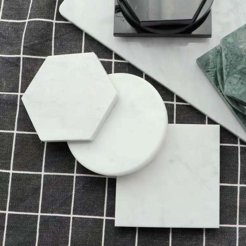 Natural Marble Coasters Coffee - Marble Coaster Set recension och pris