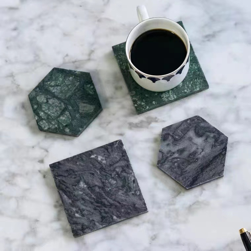 Natural Marble Coasters Coffee - Marble Coaster Set recension och pris