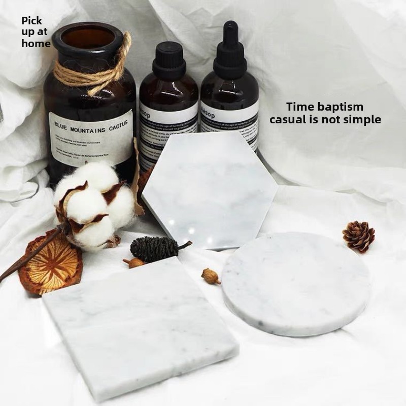 Natural Marble Coasters Coffee - Marble Coaster Set recension och pris