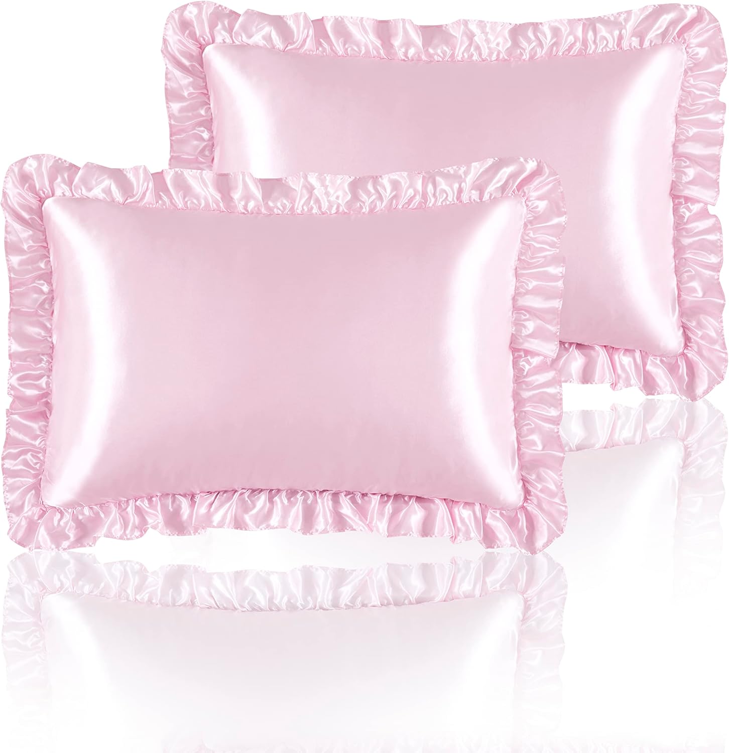 2Pcs Satin Ruffled Pillow Case - Silk Pillowcase recension och pris