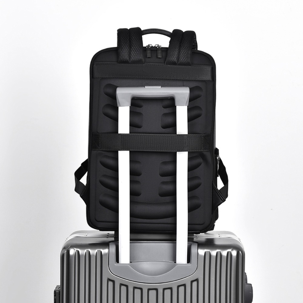 PU Leather Men's Backpack USB  - Leather Briefcase recension och pris