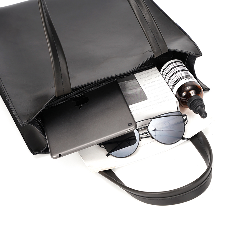 Minimalist Leather Handbag for - Leather Briefcase recension och pris
