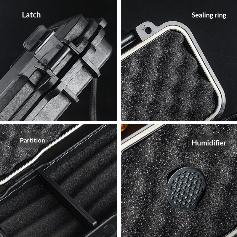 Portable Cigar Humidor With Hu - Premium Cigar Case recension och pris
