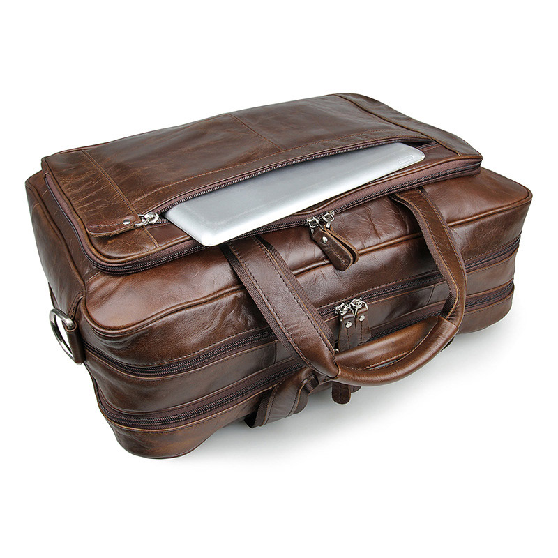 LACHIOUR Genuine Leather Men B - Leather Briefcase recension och pris