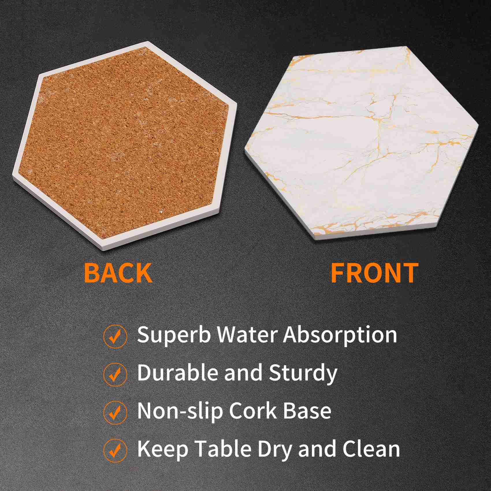 A69E8 PC Coasters For Drinks A - Marble Coaster Set recension och pris
