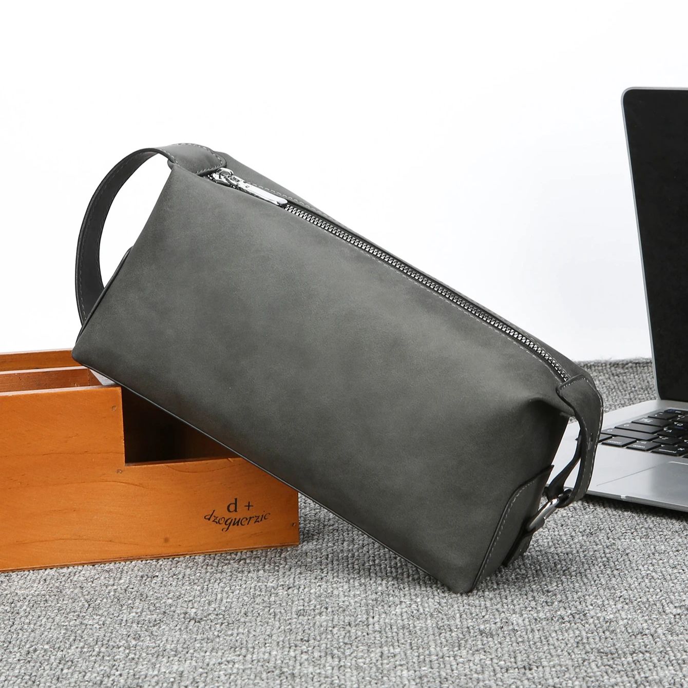 Men's Pu Leather Toiletry Bag, - Travel Luggage Set recension och pris