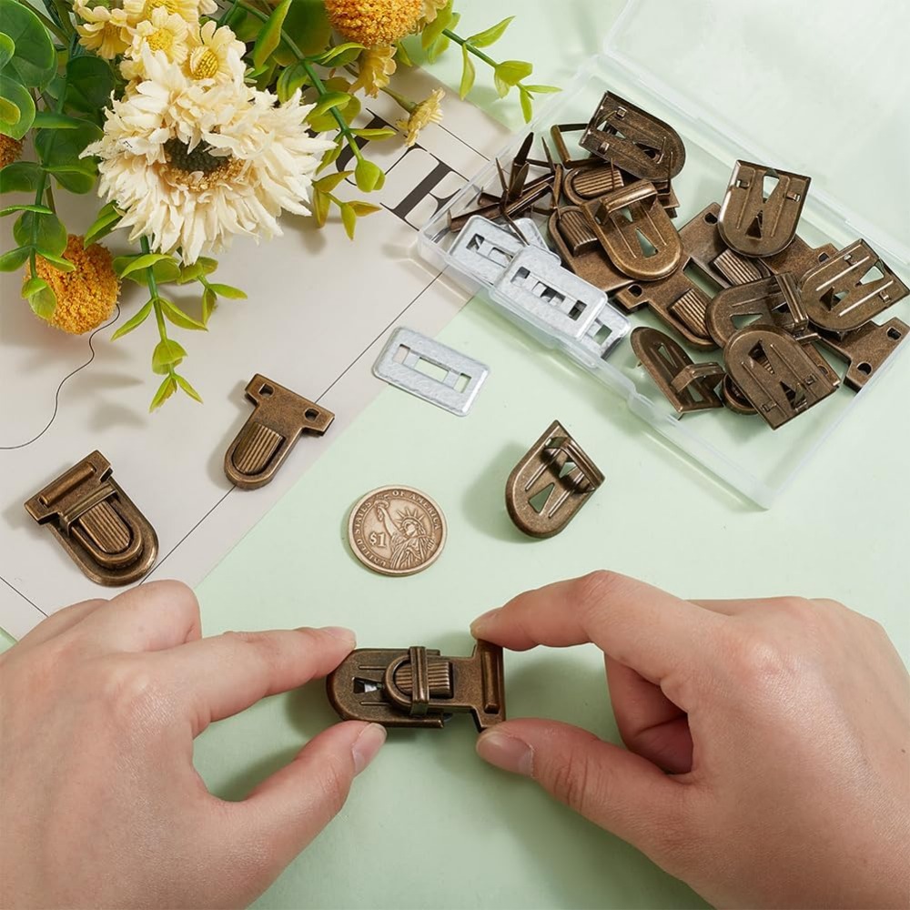 10 Sets Iron Purse Push Locks  - Leather Briefcase recension och pris