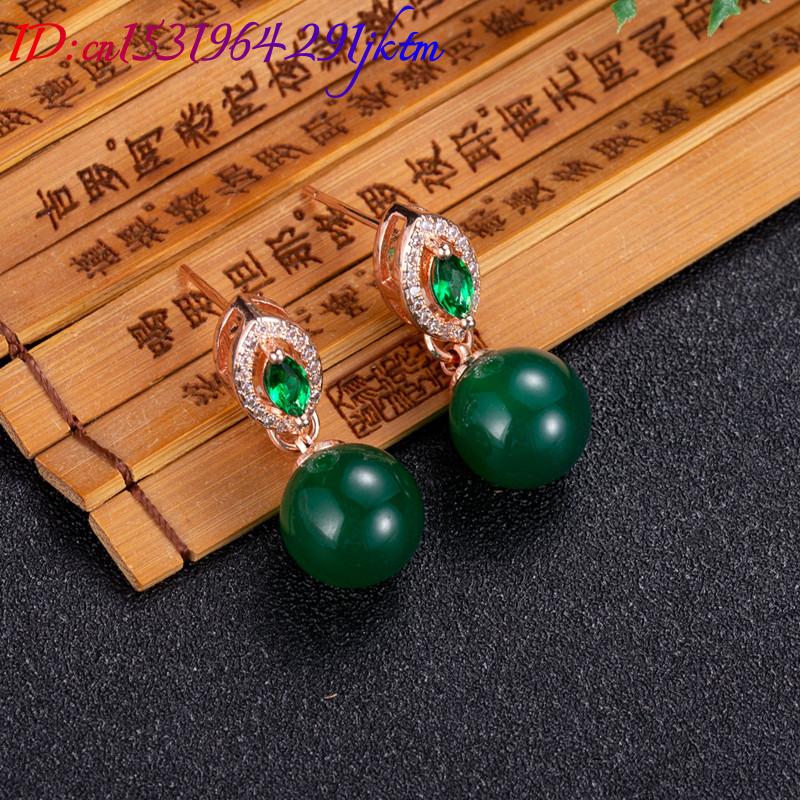 Natural Jade Bead Earrings Fas - Gold Plated Jewelry recension och pris